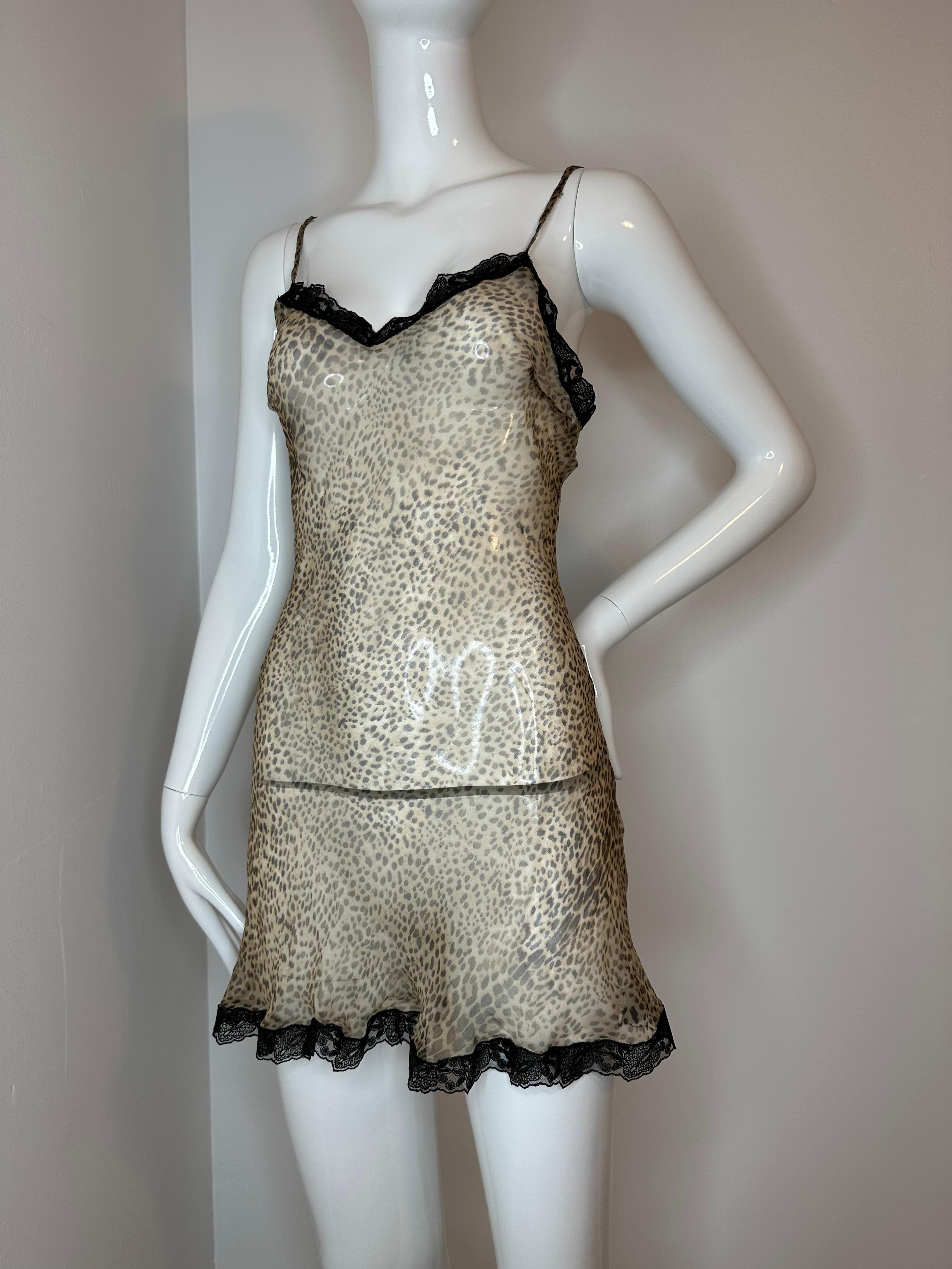 Women's Roberto Cavalli 2002 mini silk dress 