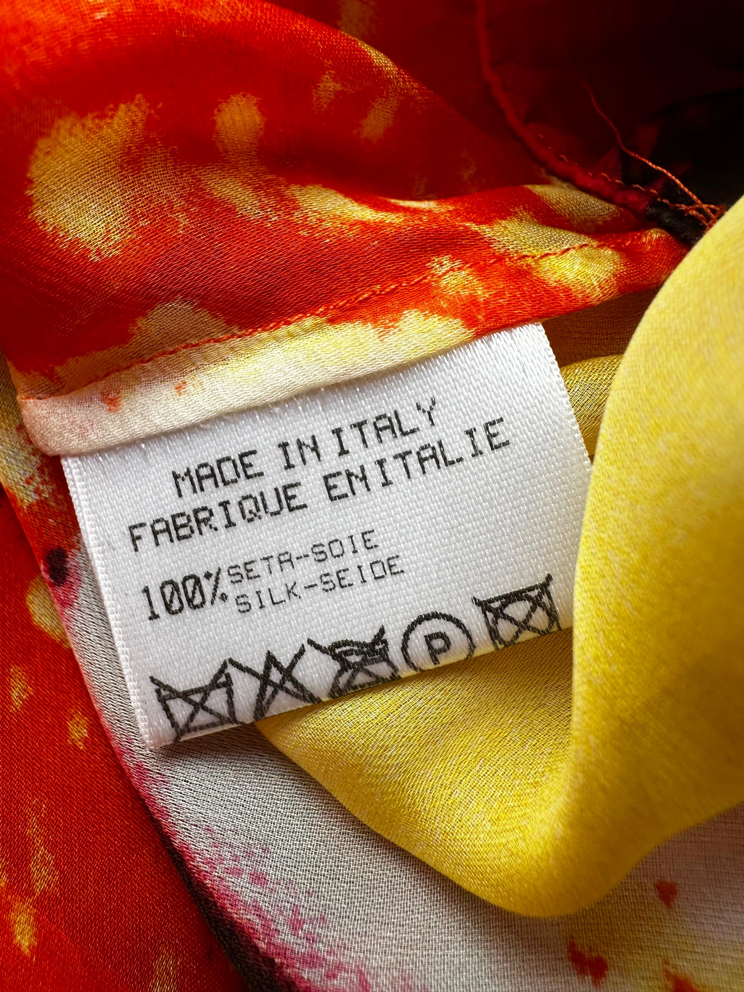 Roberto Cavalli 2002 runway silk mini dress In Good Condition In North Miami, FL