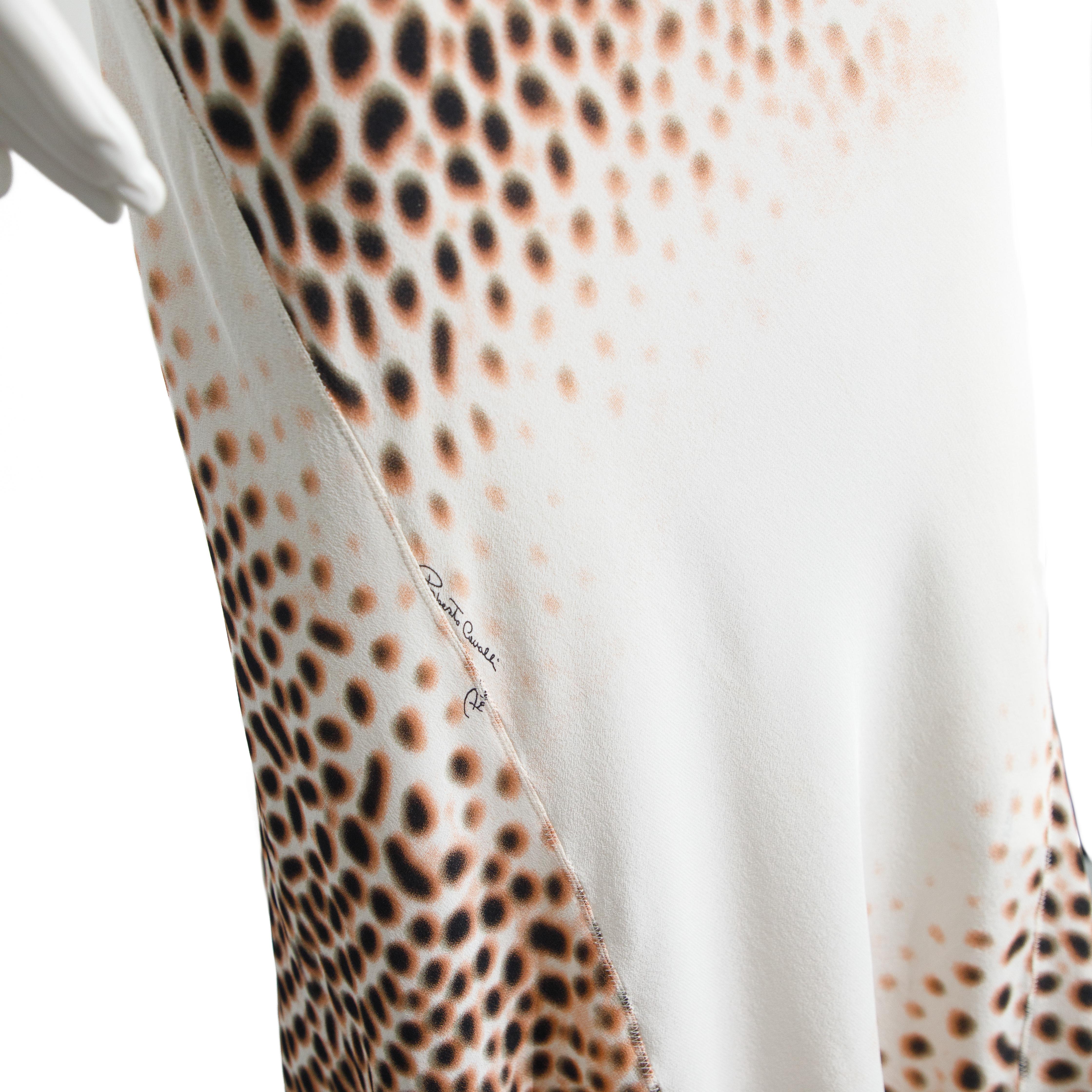 Roberto Cavalli 2002 Silk Print Bias Cut Dress size L Pour femmes en vente