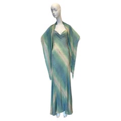 Roberto Cavalli 2002 vintage silk evening gown with shawl