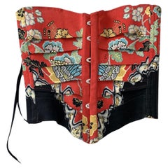 Roberto Cavalli 2003 chinoiserie corset top