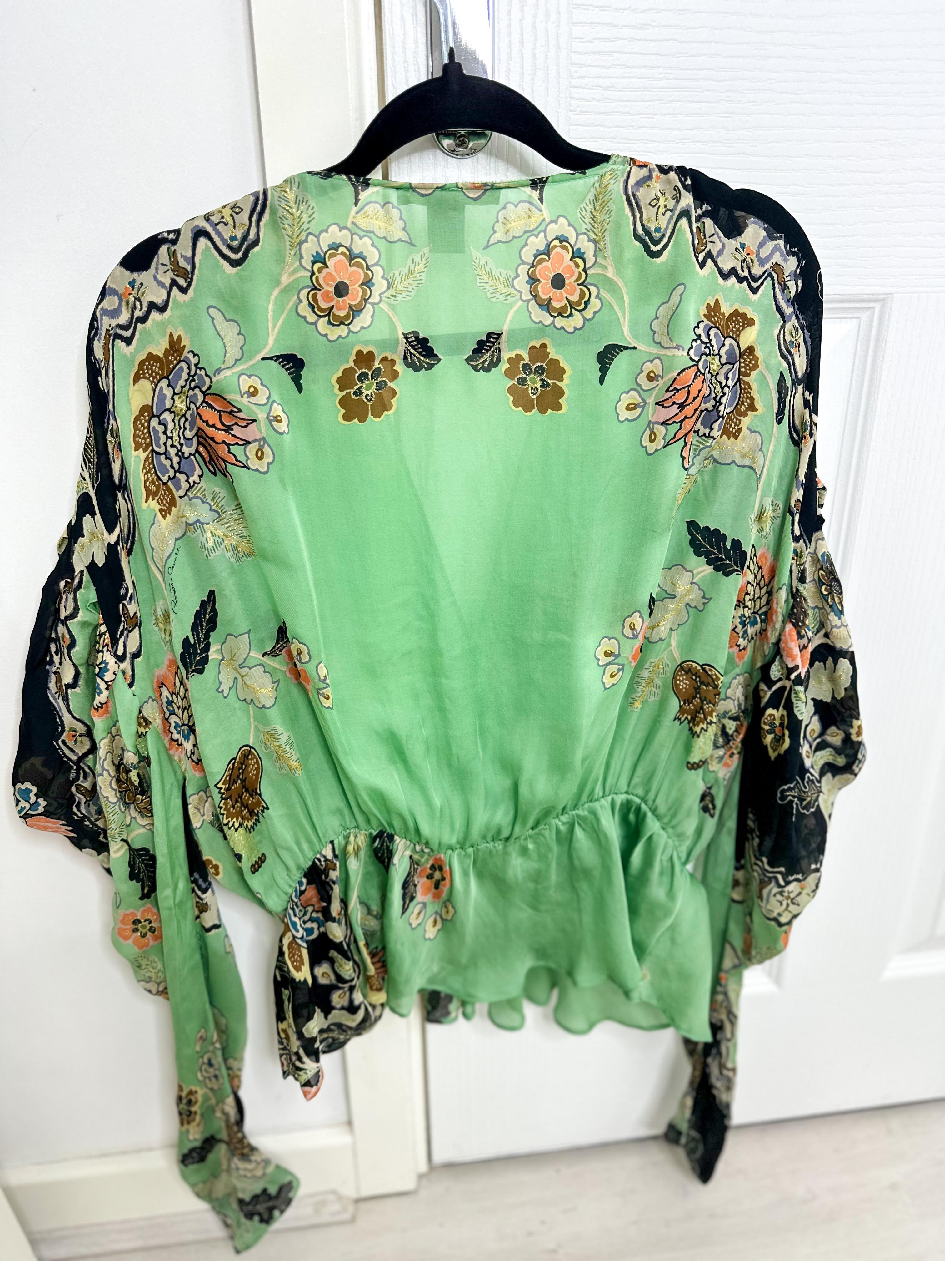 Roberto Cavalli 2003 chinoiserie runway silk blouse  For Sale 1