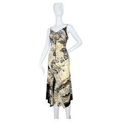 Roberto Cavalli 2003 constellation silk top and skirt set