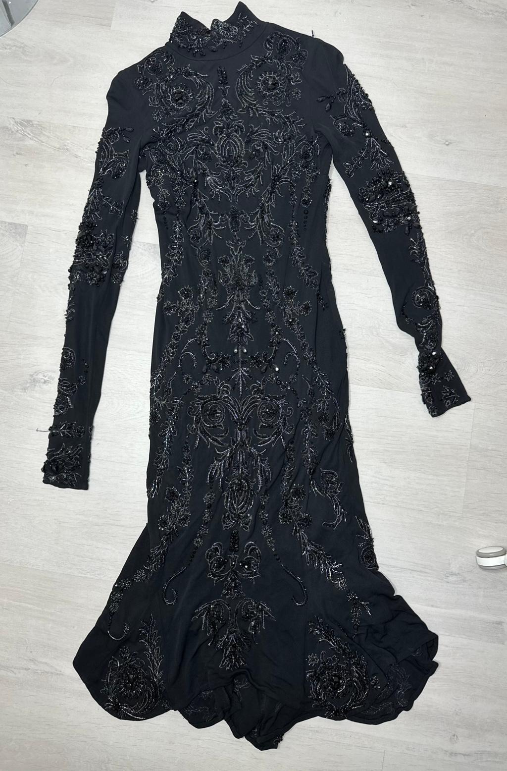 Roberto Cavalli Spring 2006 Black Open Back Halter Neck Mini Dress