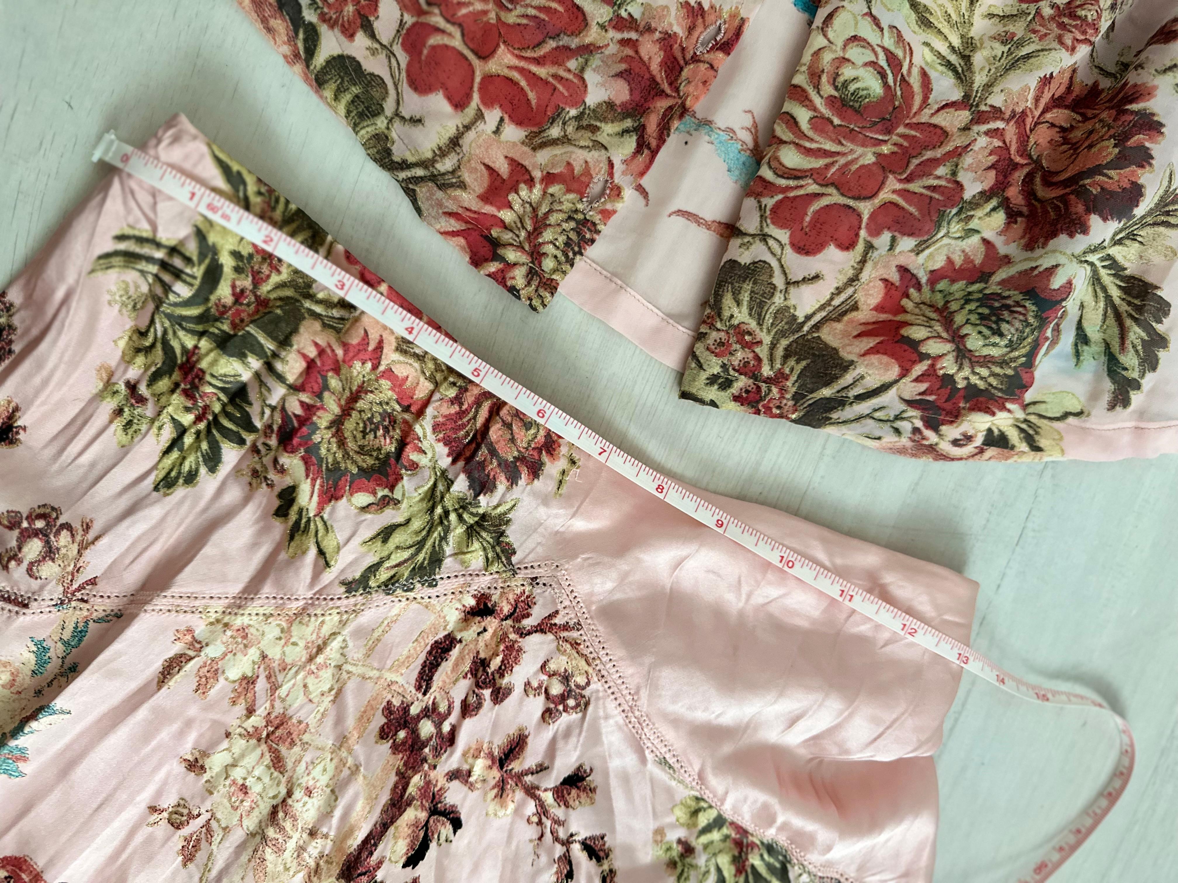 Roberto Cavalli 2003 Pheasant print pink silk skirt and top set For Sale 5