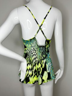 Roberto Cavalli 2003 psychedelic print silk camisole