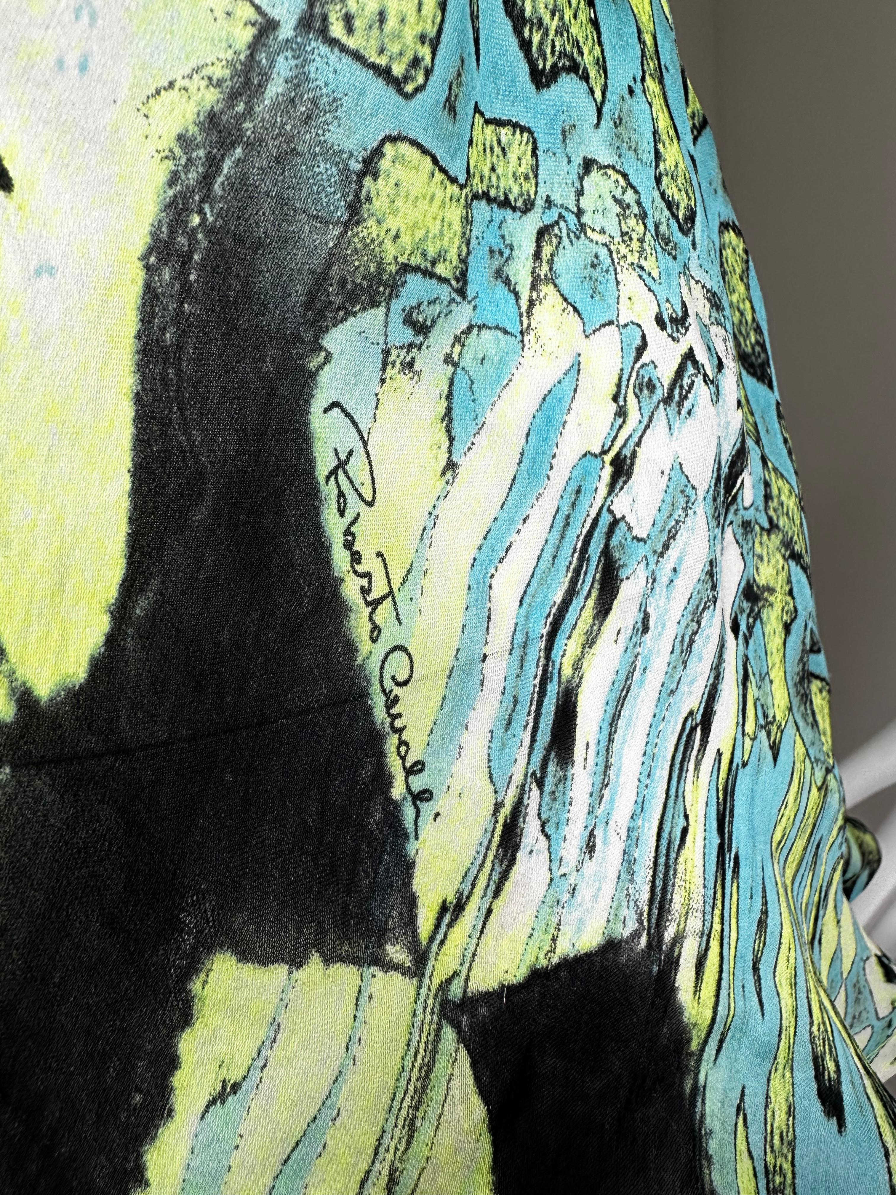 Roberto Cavalli 2003 psychedelic print silk camisole For Sale 1