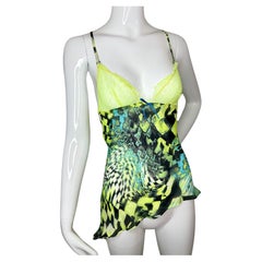 Roberto Cavalli 2003 psychedelic print silk camisole