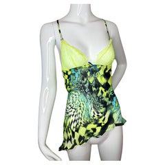 Roberto Cavalli 2003 psychedelic print silk camisole 