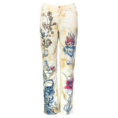 Roberto Cavalli 2003 Tattoo Stretch-Jeans