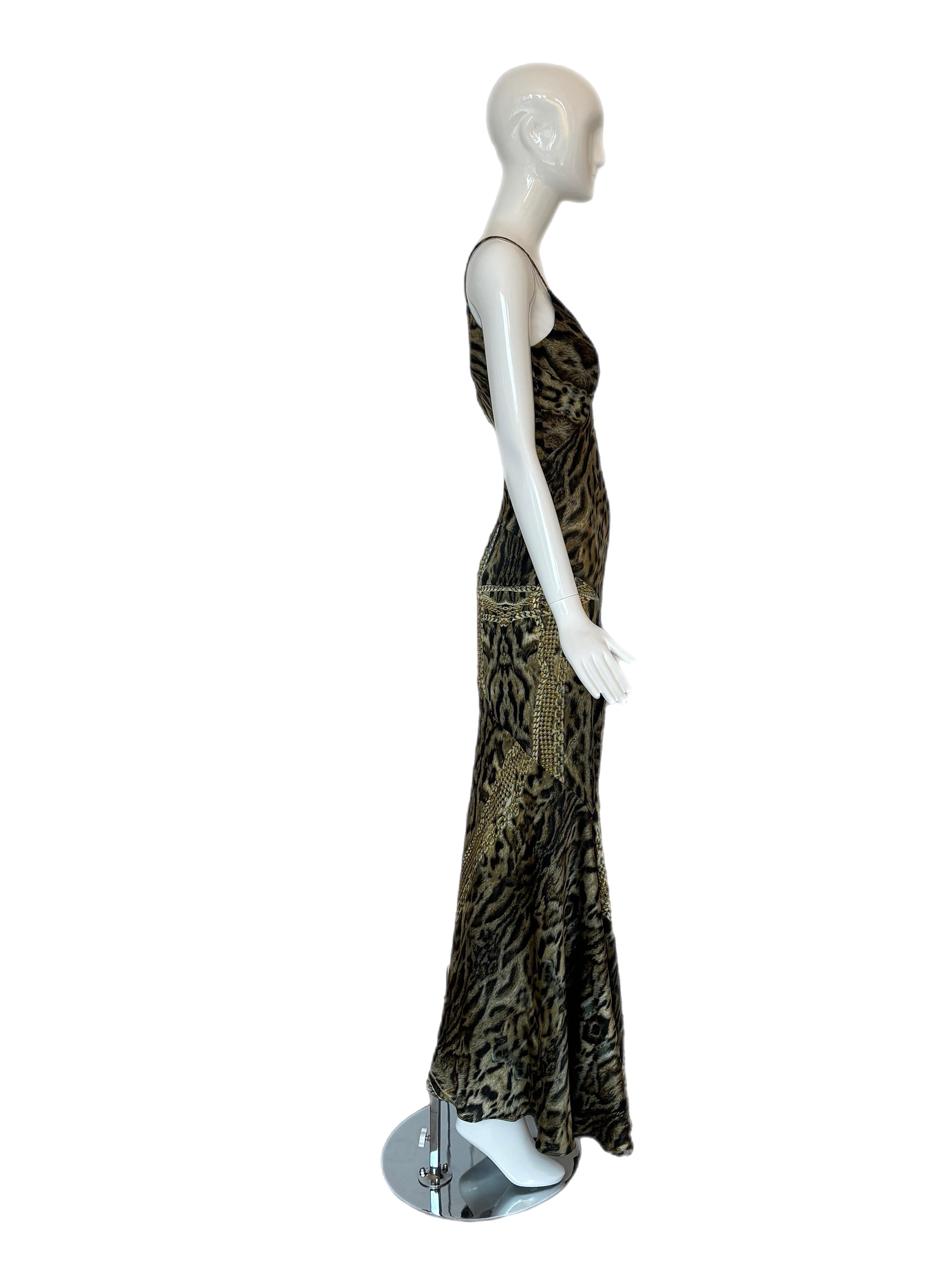 ROBERTO CAVALLI Vestido de noche de seda Vintage 2003 en Nuevo Estado en Leonardo, NJ