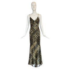 ROBERTO CAVALLI Vestido de noche de seda Vintage 2003