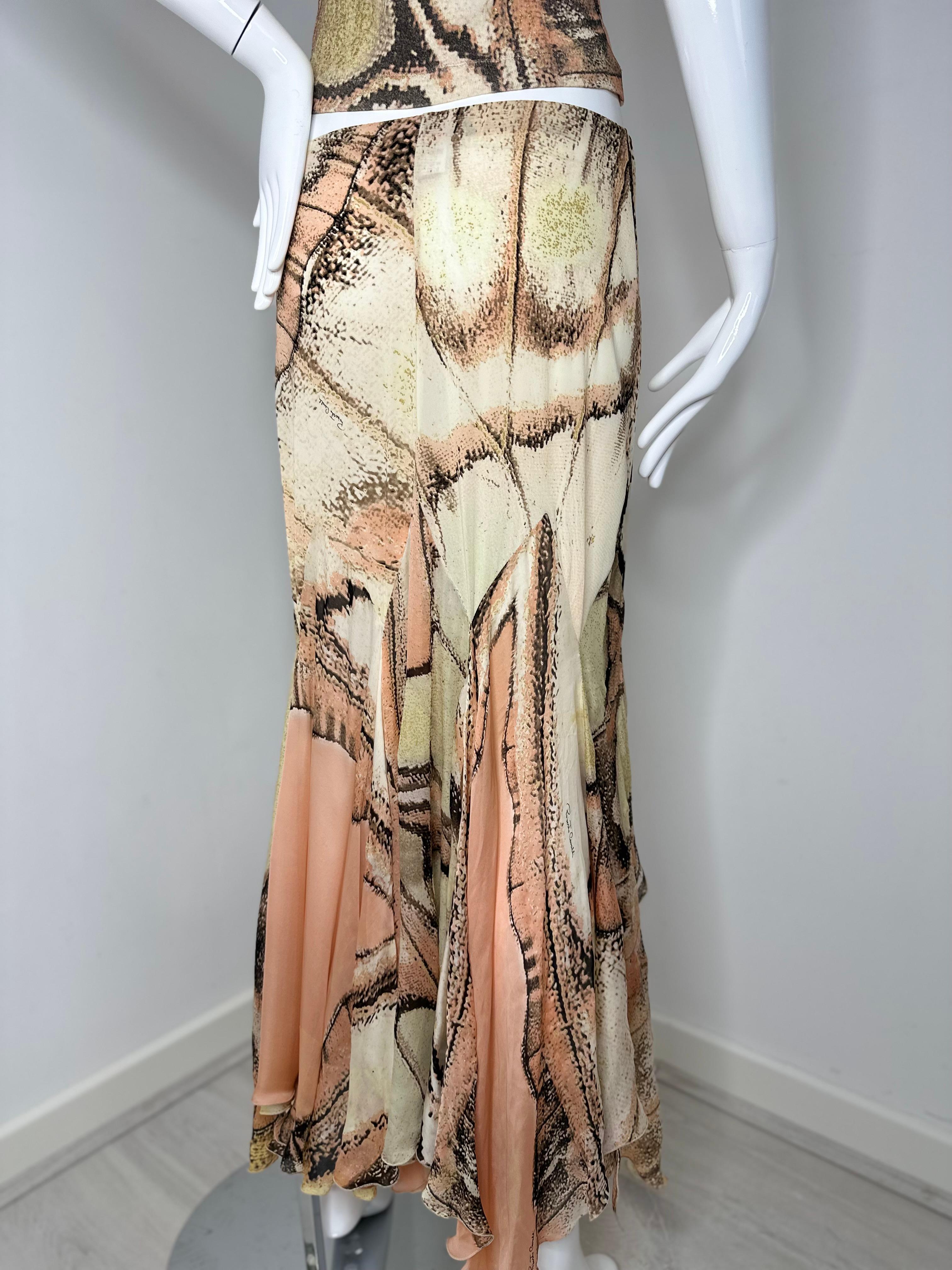Women's Roberto Cavalli 2004 skirt and top set
