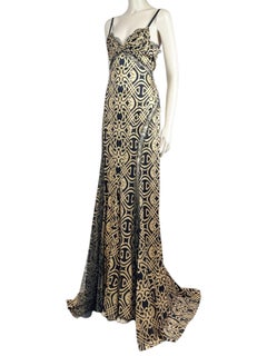 Roberto Cavalli, 2005: Maxikleid aus bedruckter Seide