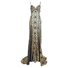 Roberto Cavalli, 2005: Maxikleid aus bedruckter Seide