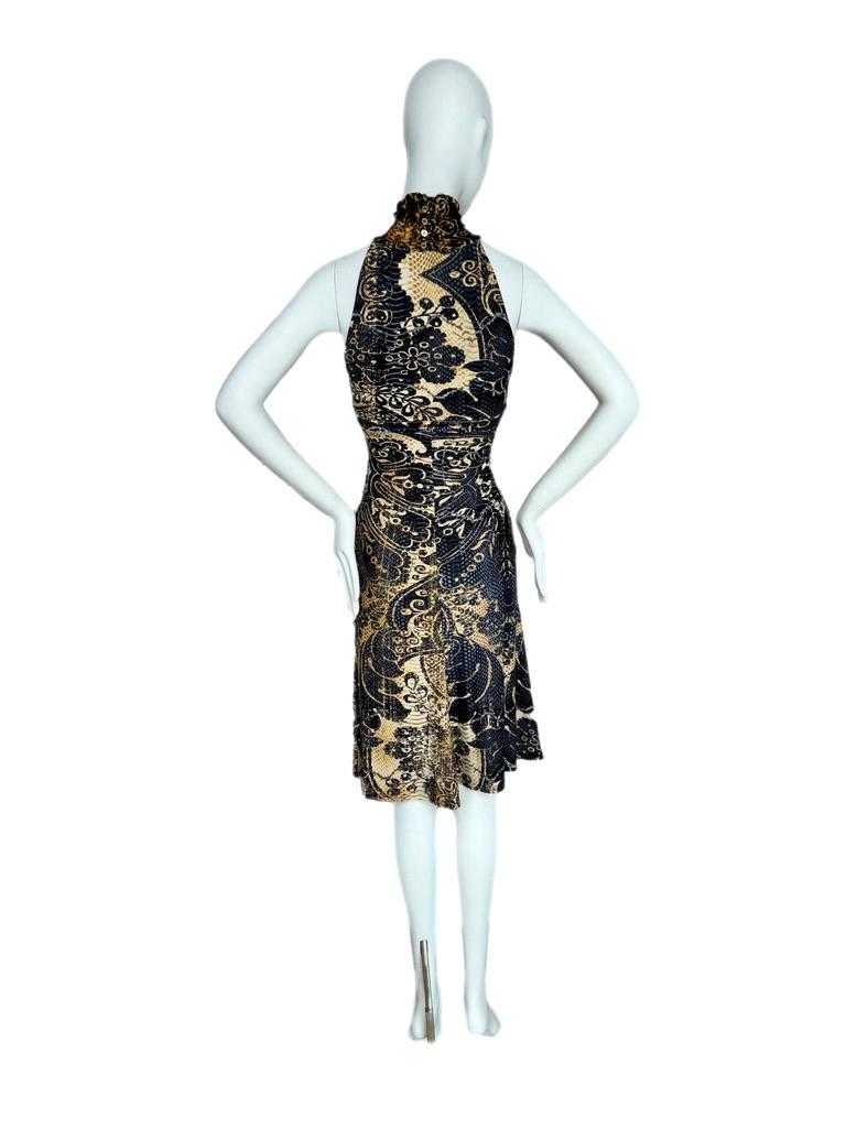 ROBERTO CAVALLI 2005 Vintage Baroque Vintage Hook & Eye Dress 1