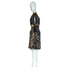 ROBERTO CAVALLI 2005 Vintage Baroque Vintage Hook & Eye Dress