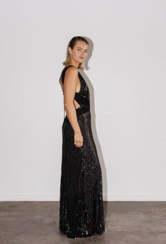 Roberto Cavalli 2007 Vintage Maxi Sequin Gown Dress Sz IT38