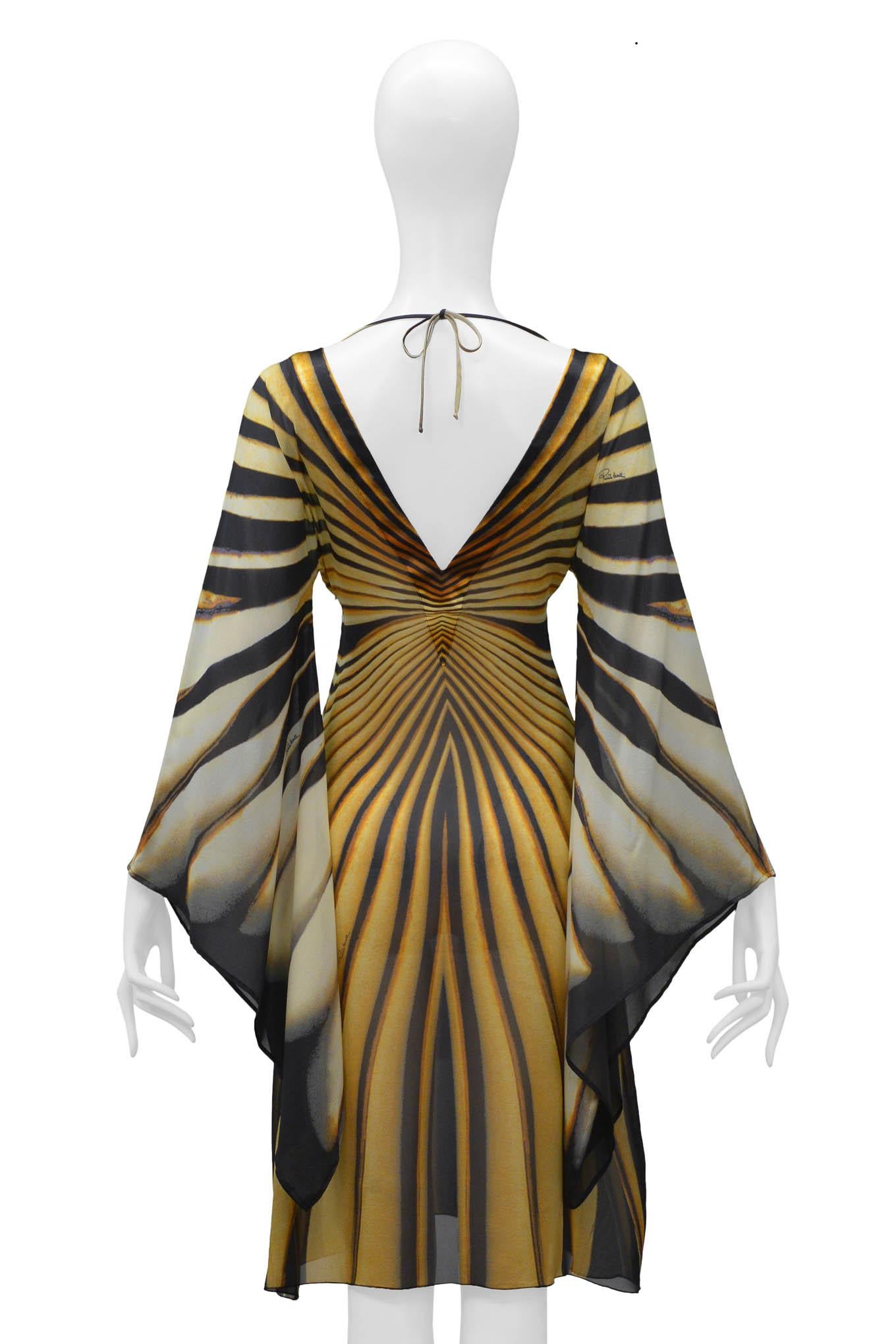 Women's Roberto Cavalli 2007 Yellow Monarch Butterfly Dress