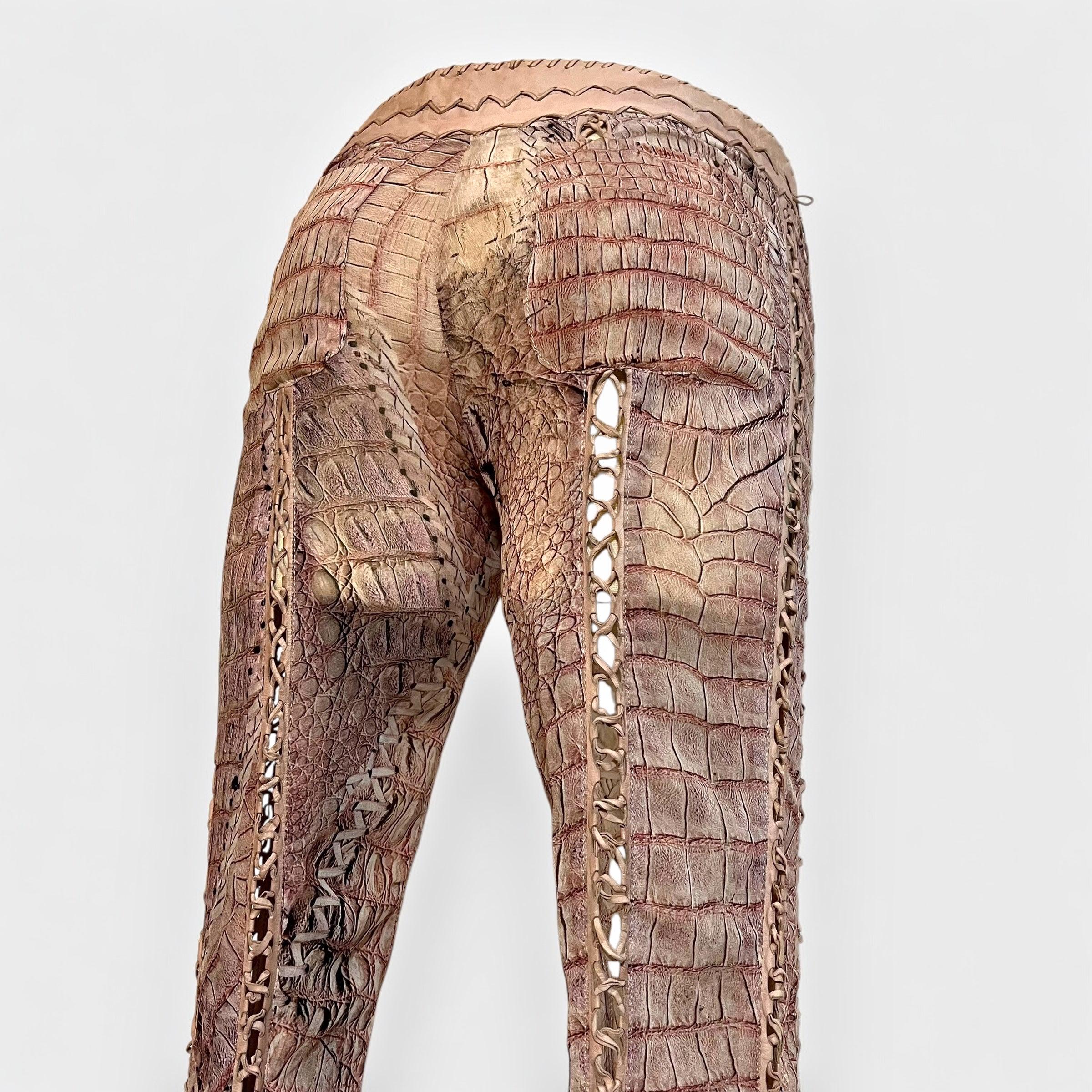 Roberto Cavalli 2011 alligator print pants 5