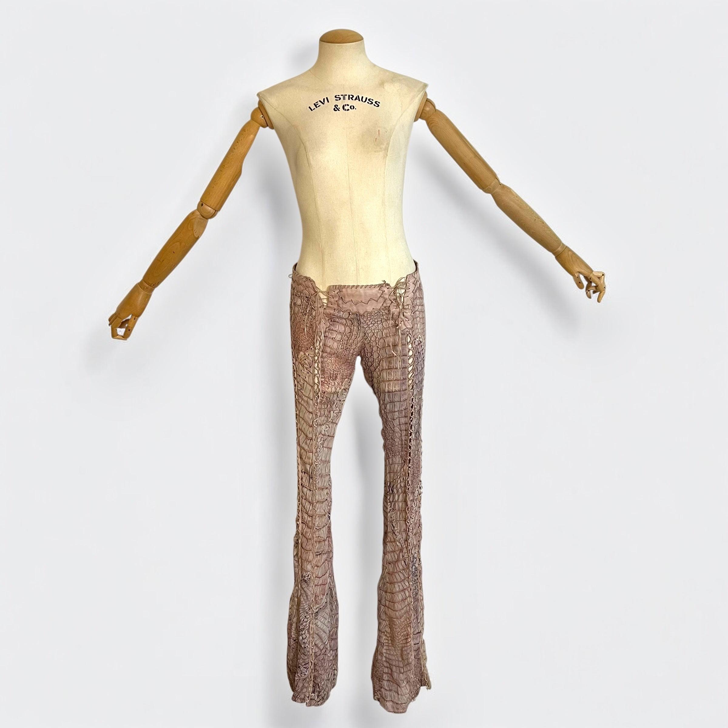 Roberto Cavalli 2011 alligator print pants 6