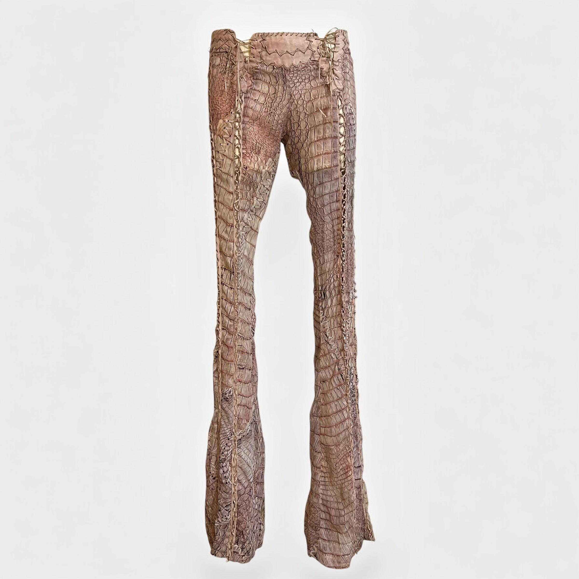Roberto Cavalli 2011 alligator print pants 8