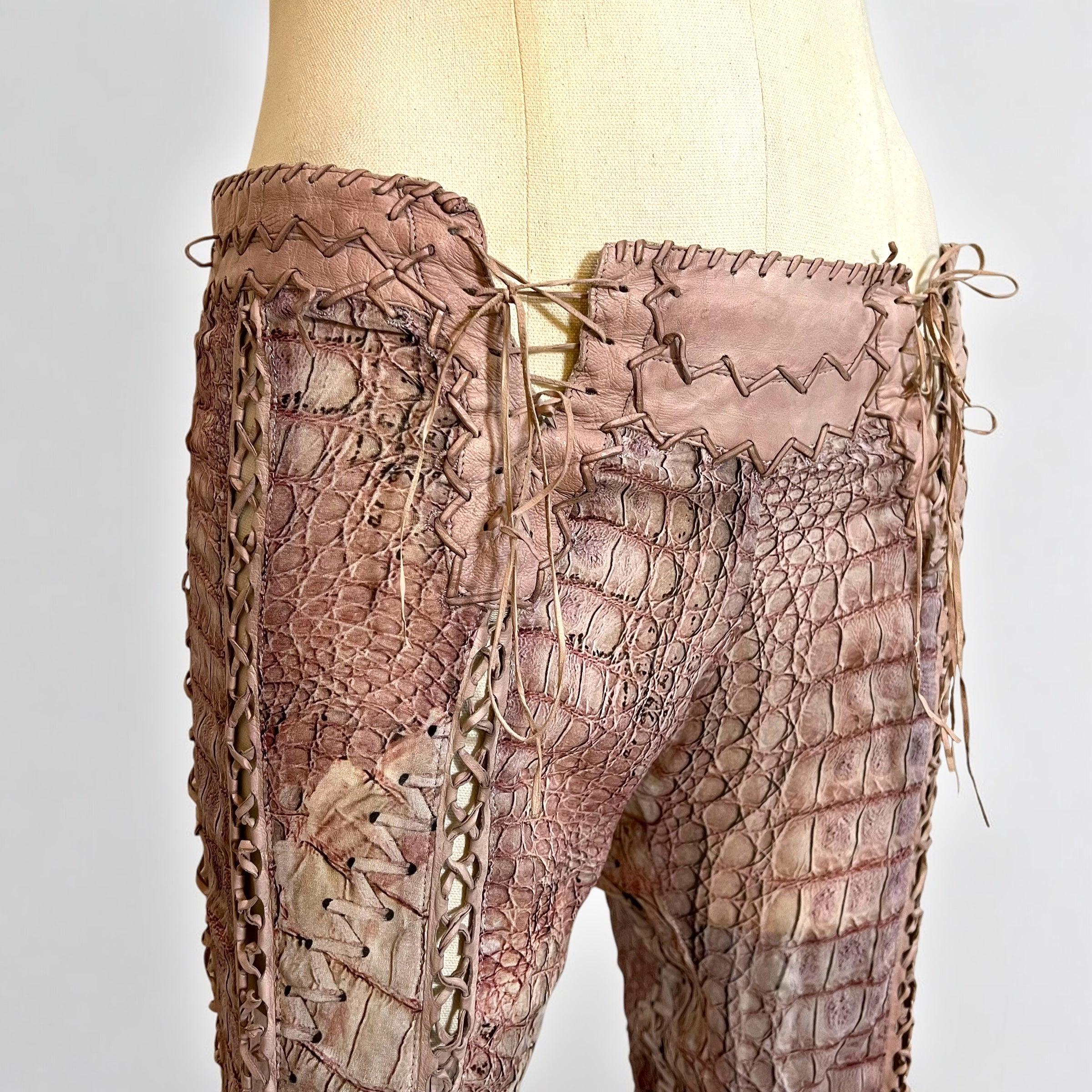 Roberto Cavalli snake pants. 

Size: 40, circa S
Condition: 7/10, Good preloved condition with light signs of wear. Overall very good condition. Top strings could use replacement. 
As seen on Kylie Jenner and Kim Kardashian 
Tall girl friendly 