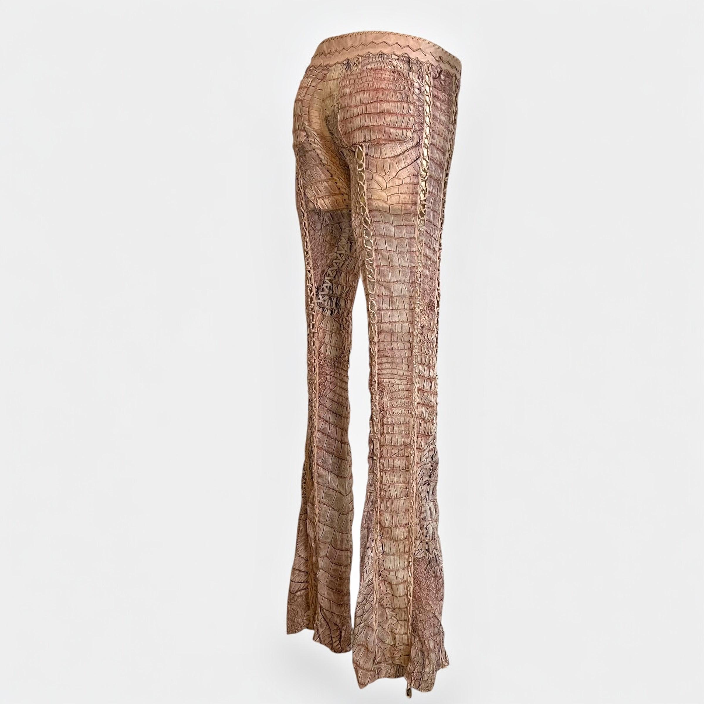 Roberto Cavalli 2011 alligator print pants 4