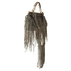 Roberto Cavalli 2011 Sac à main à franges en daim vieilli