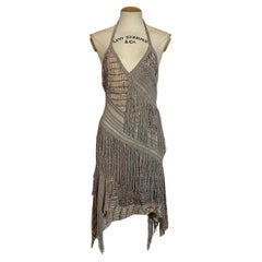Mini robe décolletée à franges Roberto Cavalli 2011 s/s