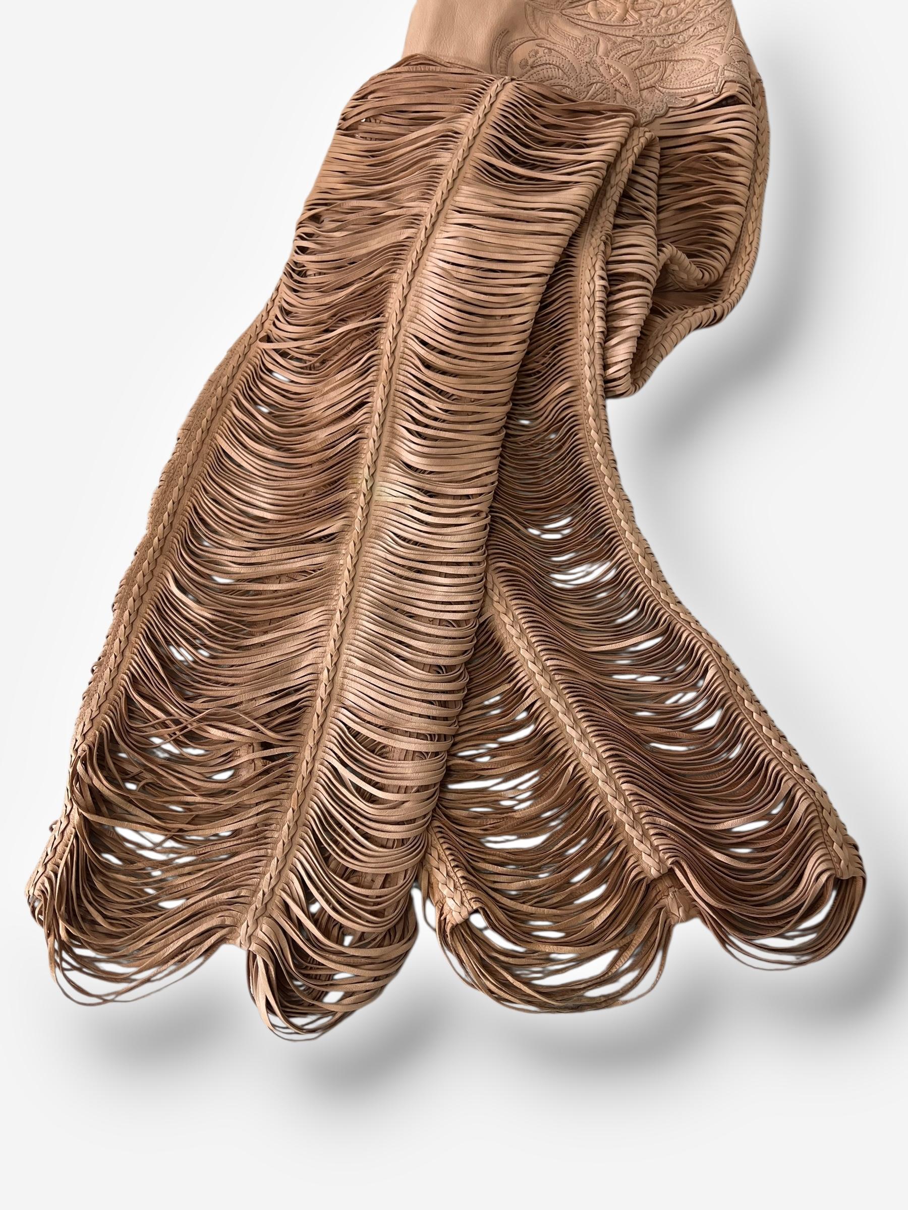 Women's Roberto Cavalli 2013 Leather Cut-Out Pants