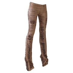 Roberto Cavalli 2013 Leather Cut-Out Pants