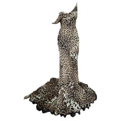 Roberto Cavalli 40th Anniversary Leopard Corset Dress Pre-Fall 2010 Size 42IT