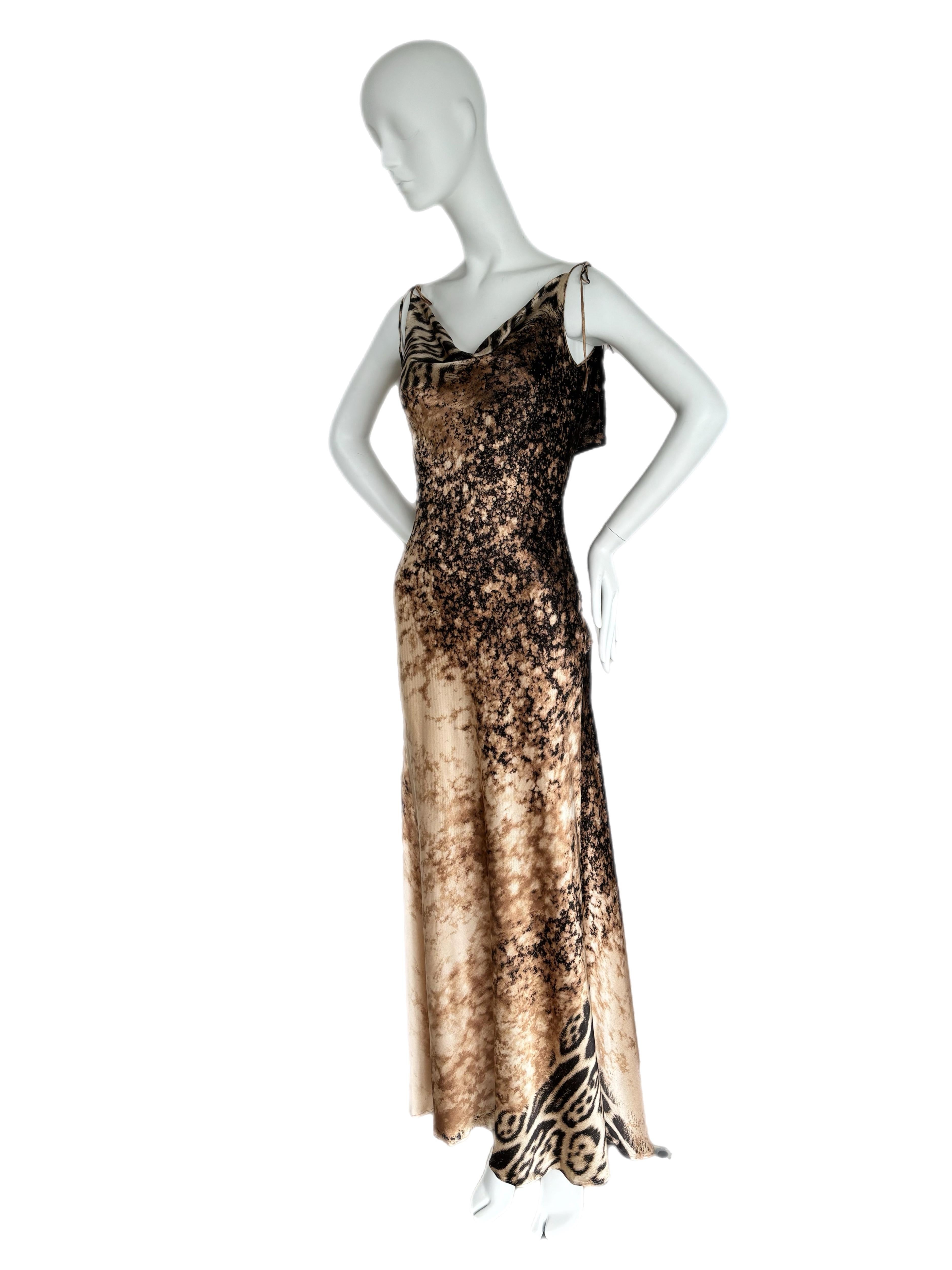 ROBERTO CAVALLI 90's Vintage Silk Evening Gown 2