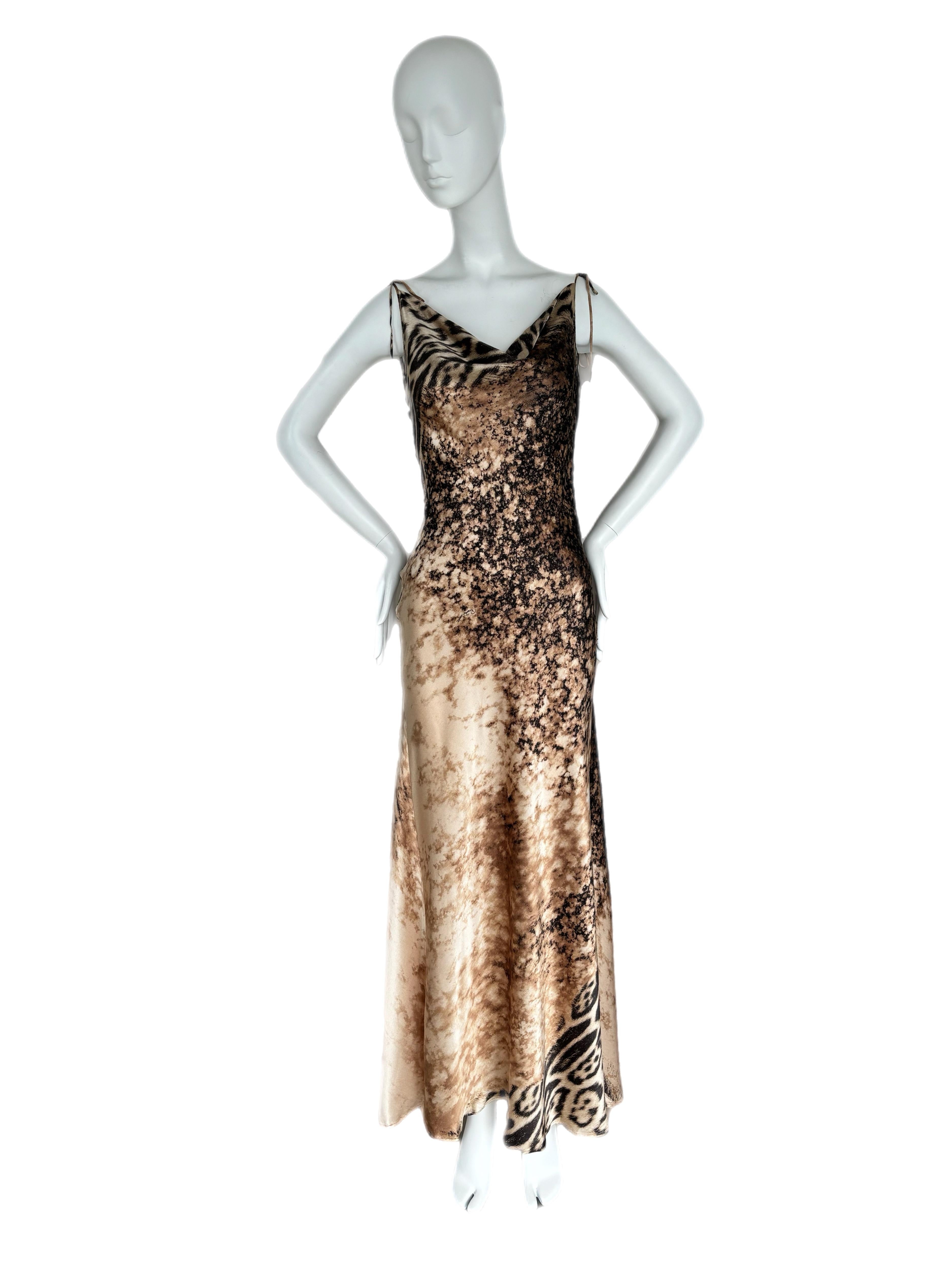 ROBERTO CAVALLI 90's Vintage Silk Evening Gown 3