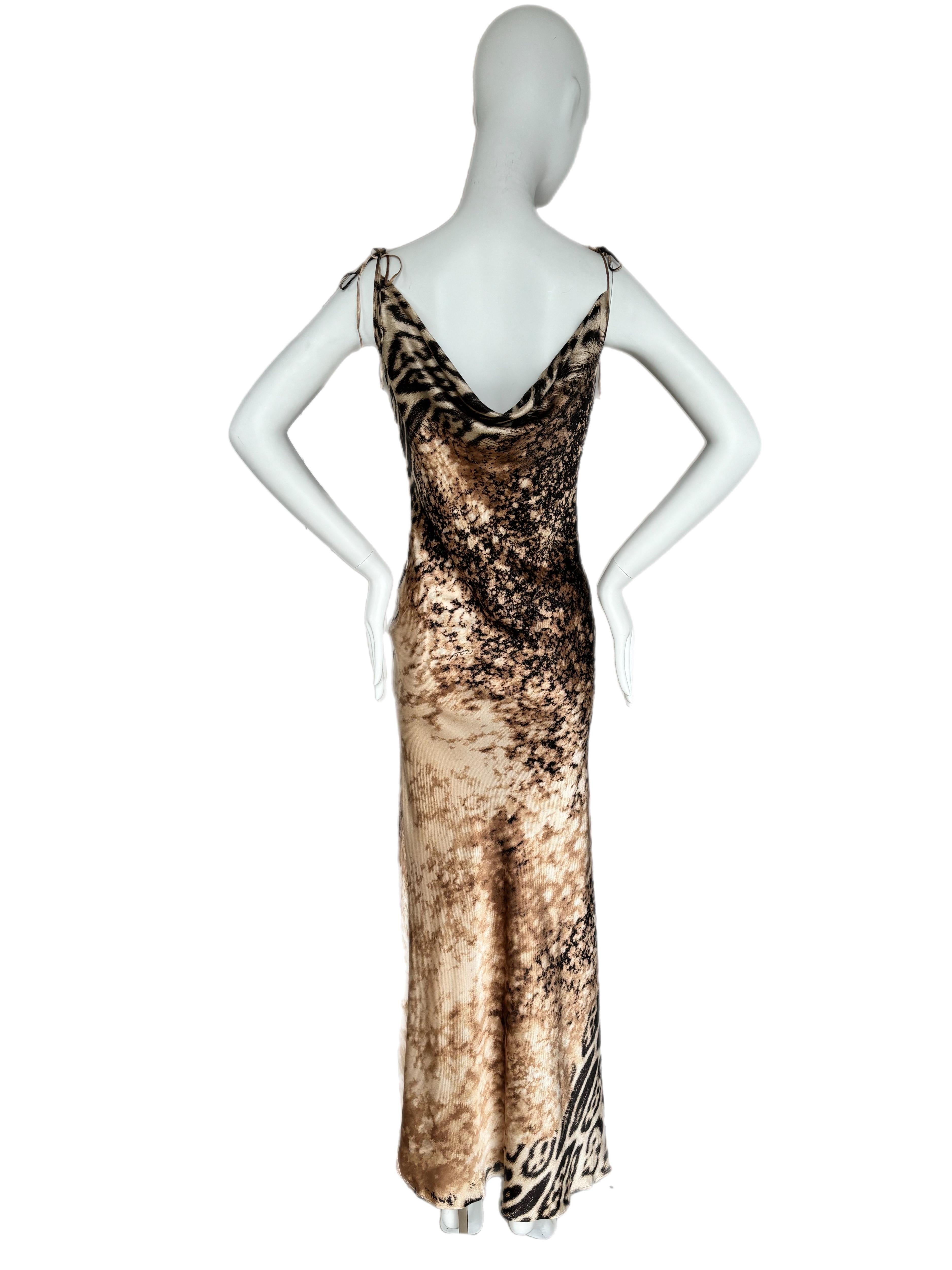 ROBERTO CAVALLI 90's Vintage Silk Evening Gown 4