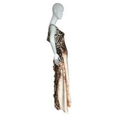 ROBERTO CAVALLI 90's Vintage Silk Evening Gown