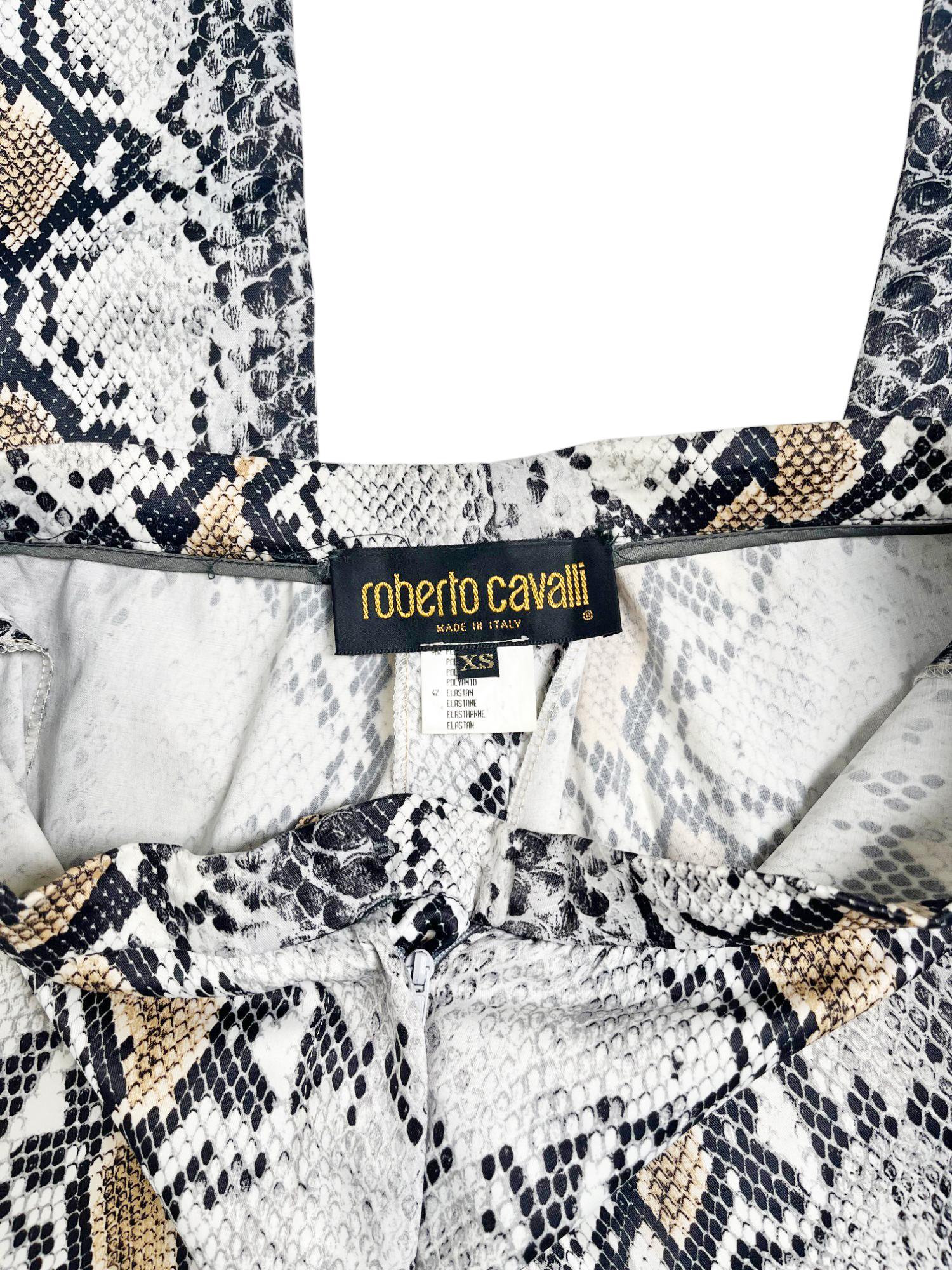 Roberto Cavalli A/w 1998 Python Green Bootcut Jea… - image 8