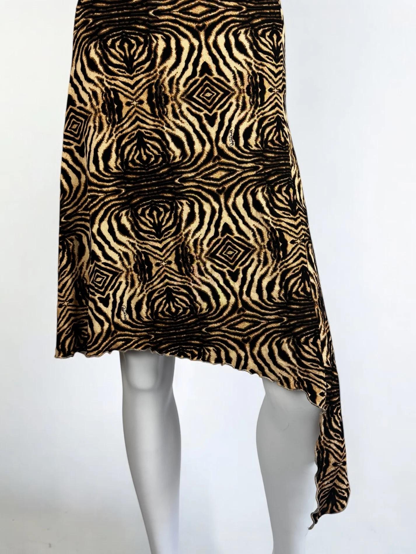 Roberto Cavalli Abstract Animal Print Dress, 2006 For Sale 1