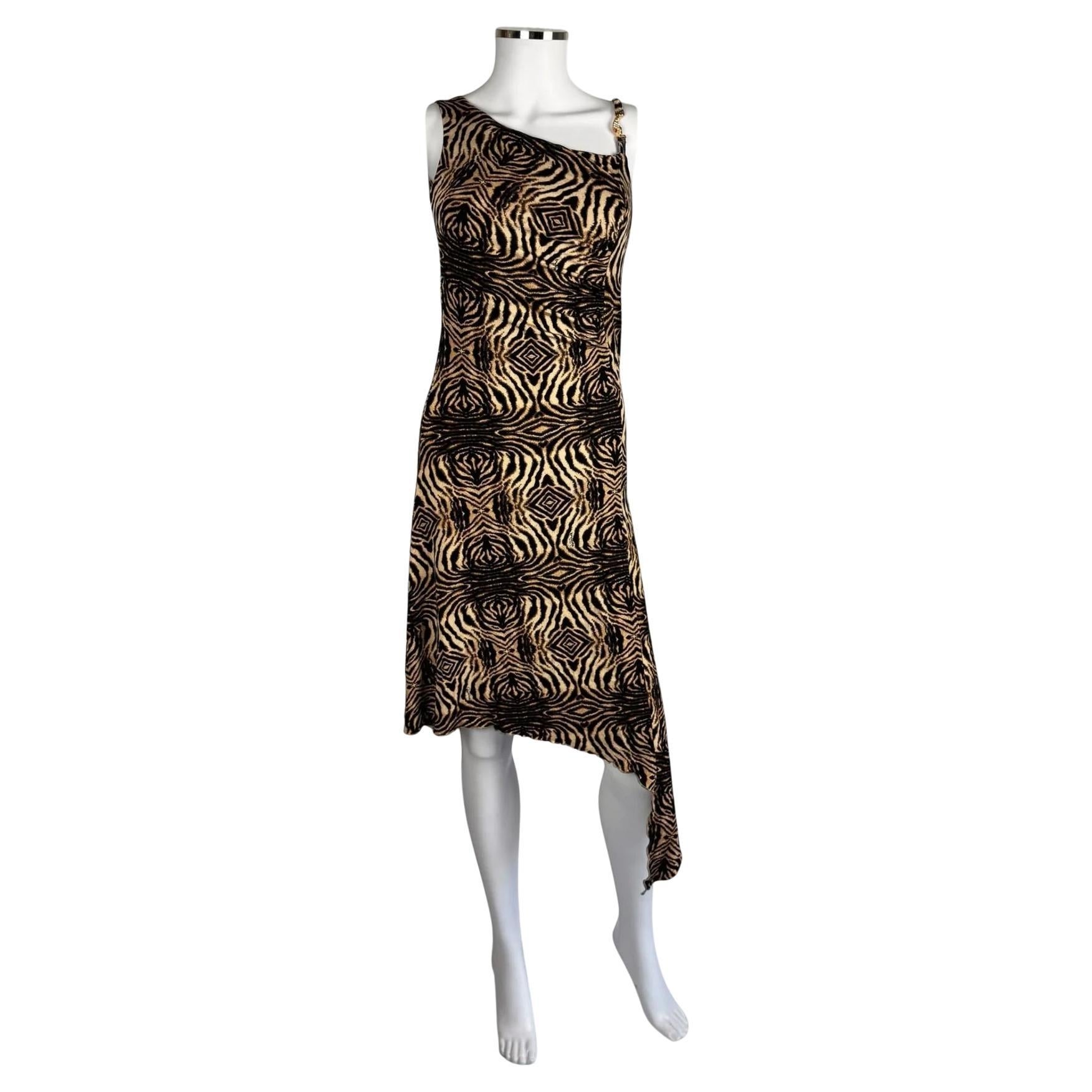Roberto Cavalli Abstract Animal Print Dress, 2006 For Sale