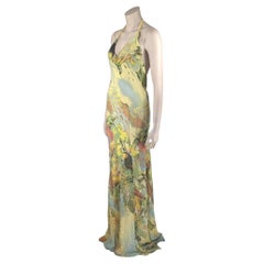 Roberto Cavalli Abstract print Silk Gown