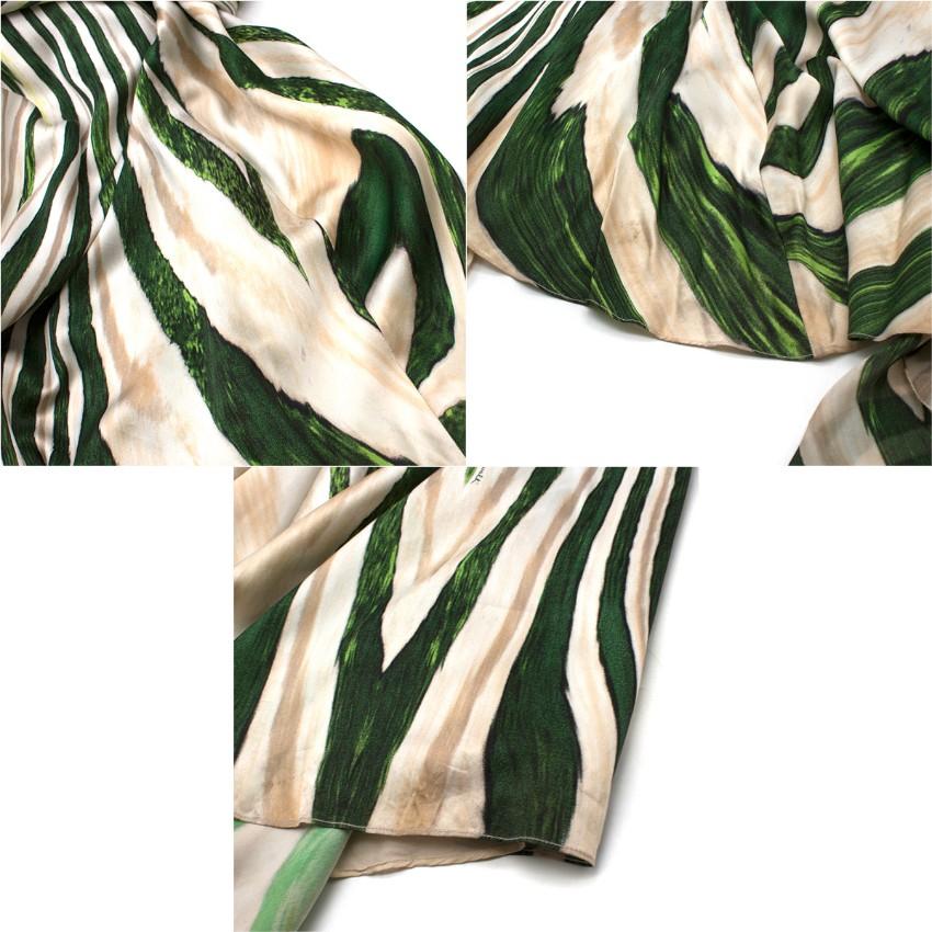 Roberto Cavalli abstract-print silk-satin halterneck gown US 6 5
