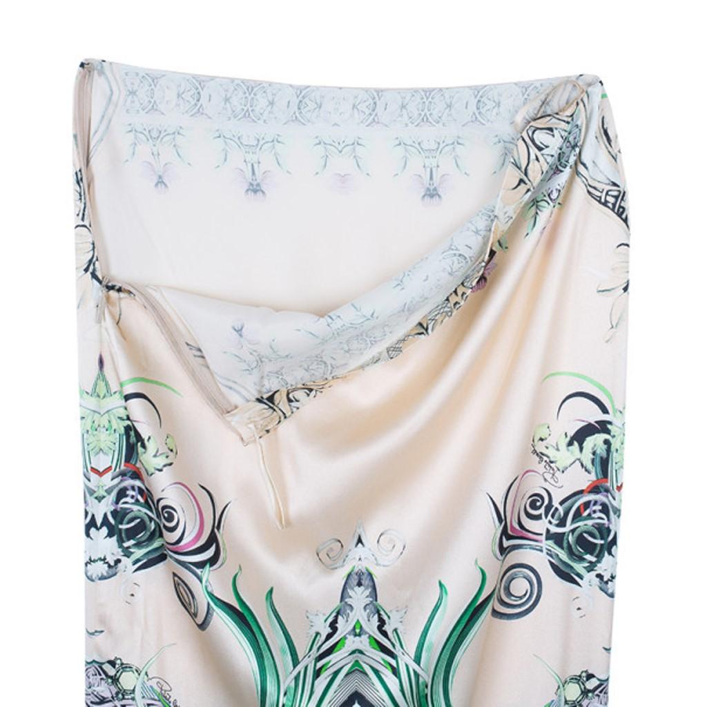 Roberto Cavalli Abstract Silk Chiffon Top And Skirt Set M/S 4
