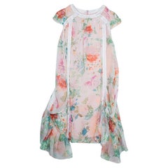 Roberto Cavalli Angels Multicolor Floral Print Silk Dress 10 Yrs