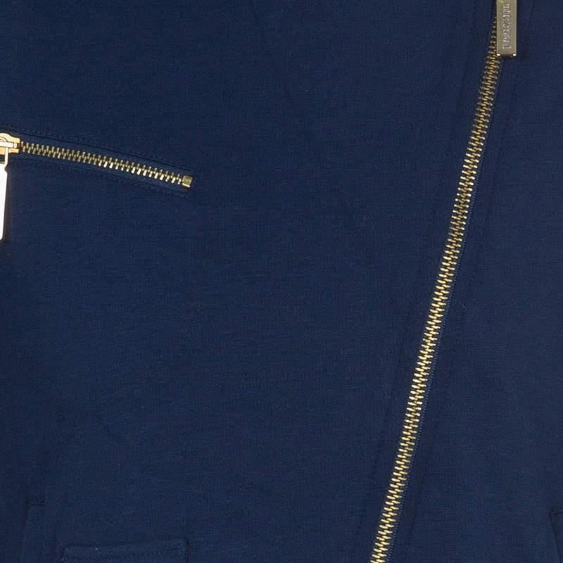 Roberto Cavalli Angels Navy Blue Frill Detail Biker Jacket 8 Yrs 3