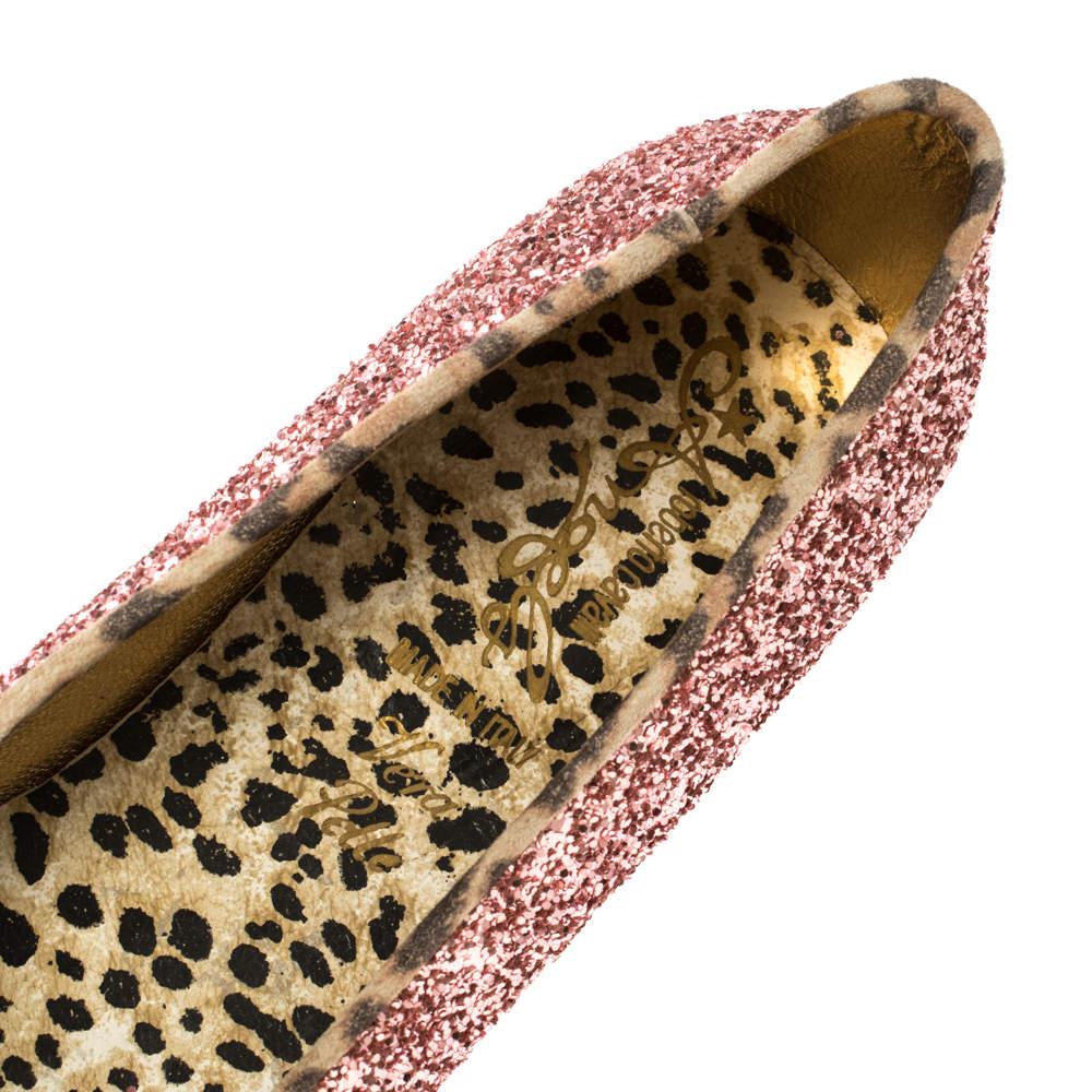 Roberto Cavalli Angels Pink Glitters Ballet Flats Size 37 2