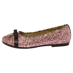 Roberto Cavalli Angels Pink Glitters Ballet Flats Size 37