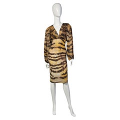Abito con stampa animalier Roberto Cavalli