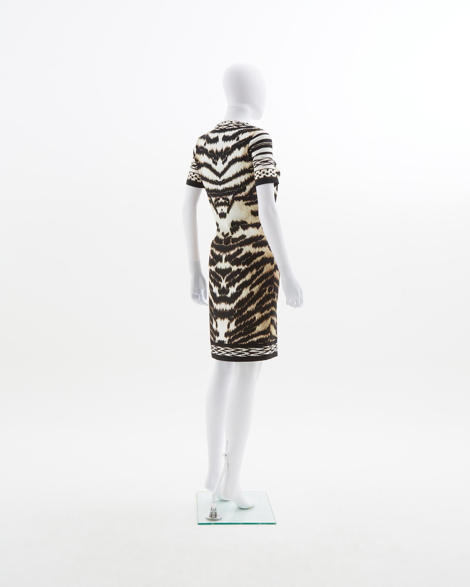 Roberto Cavalli Kleid mit Tiermuster, Resort 2014 im Zustand „Hervorragend“ im Angebot in Milano, IT