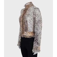 Roberto Cavalli Animal Print Passform Jacke IT38 XS
